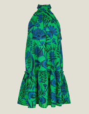Fan Halter Dress, Green (GREEN), large