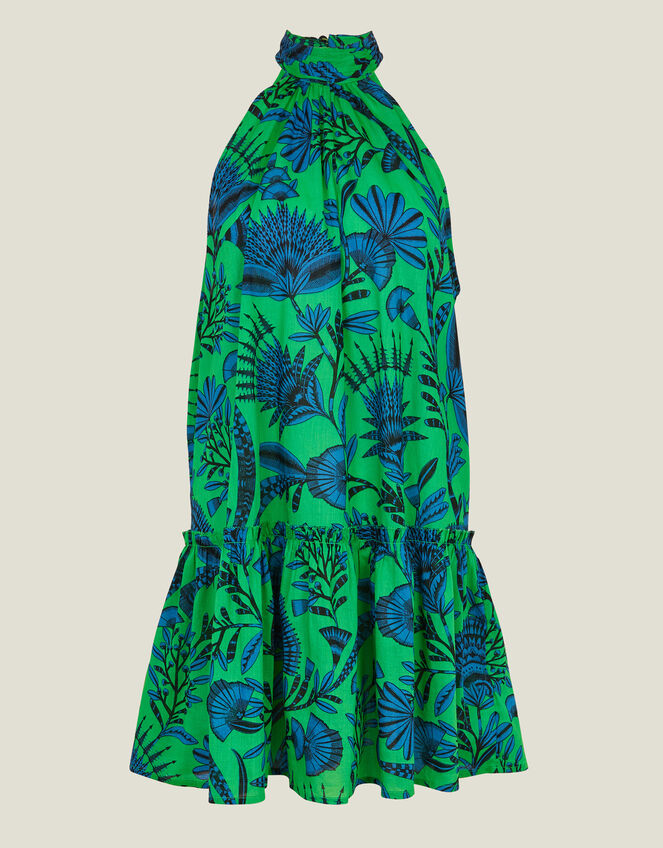 Fan Halter Dress, Green (GREEN), large