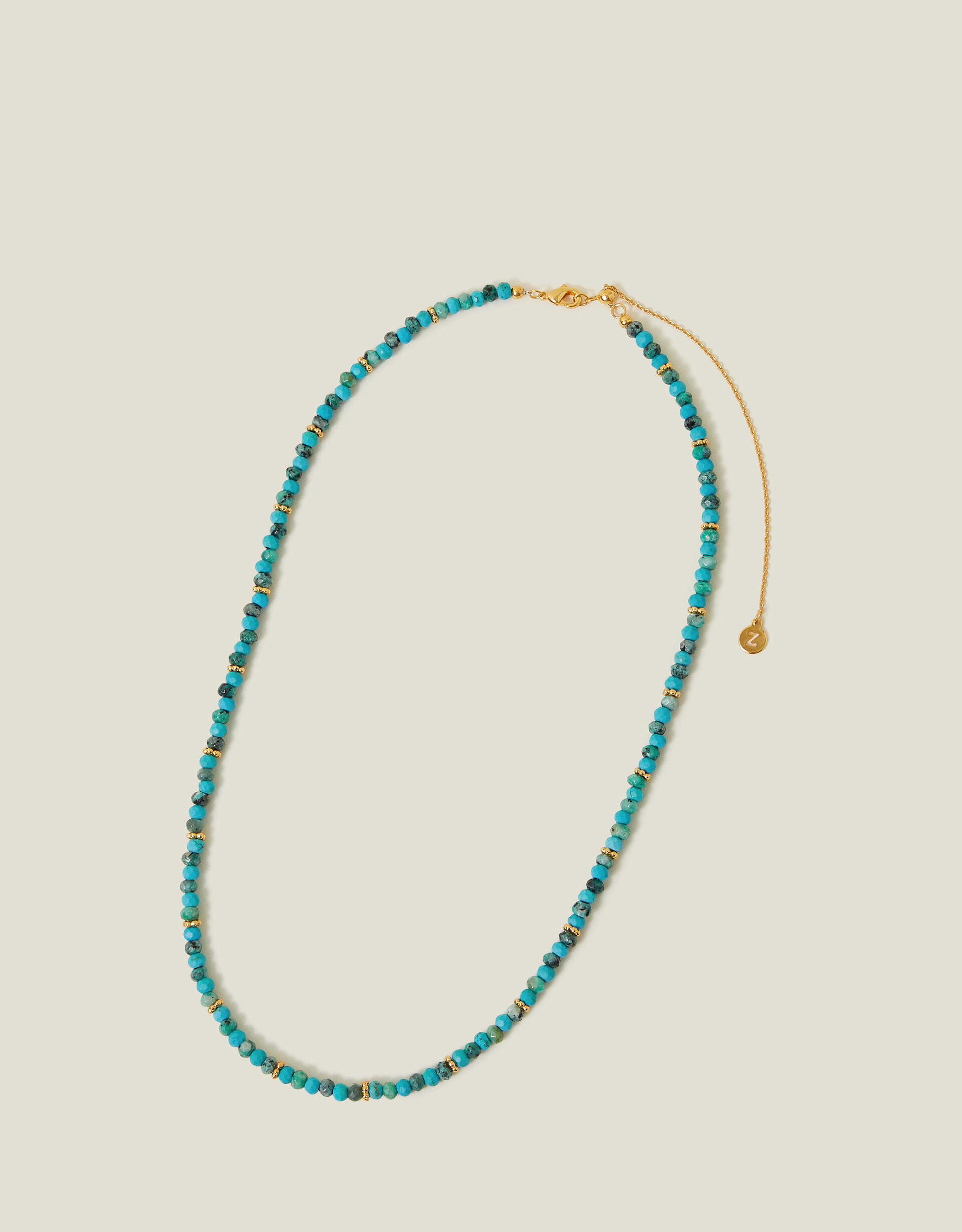 14ct GoldPlated Beaded Necklace Gold Plated Accessorize UK