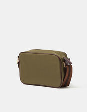 Canvas Crossbody Bag, Green (KHAKI), large