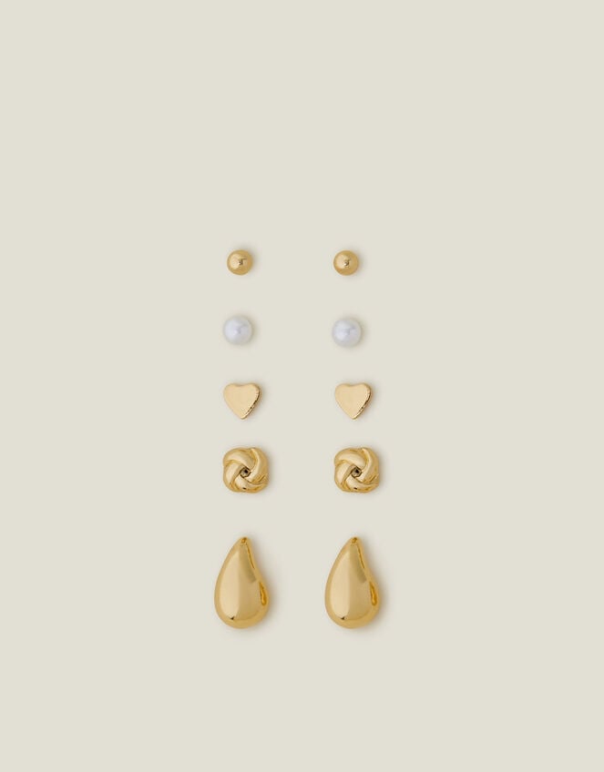 5-Pack Knot Stud Earrings, , large