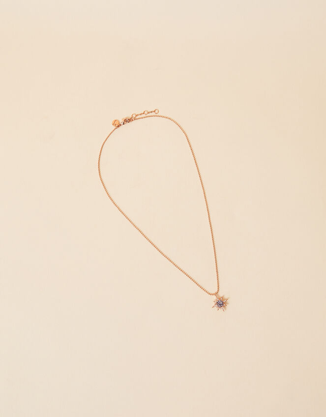 Rose Gold-Plated Star Pendant Necklace, , large