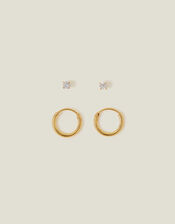2-Pack 14ct Gold-Plated Earrings, , large