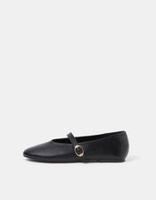 Mary Jane Ballet Flats, Black (BLACK), large