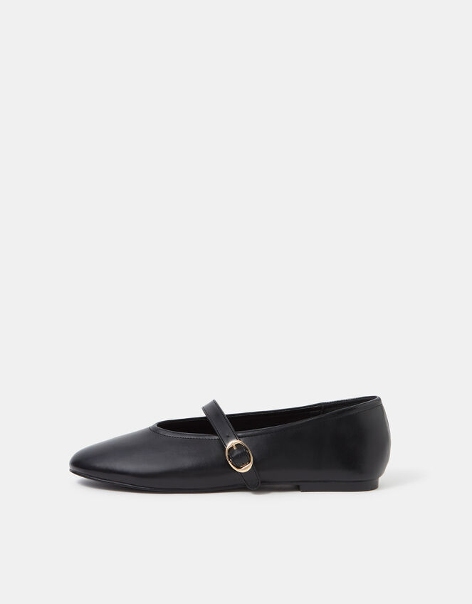 Mary Jane Ballet Flats, Black (BLACK), large