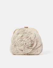 Corsage Macrame Clip Frame Bag, , large