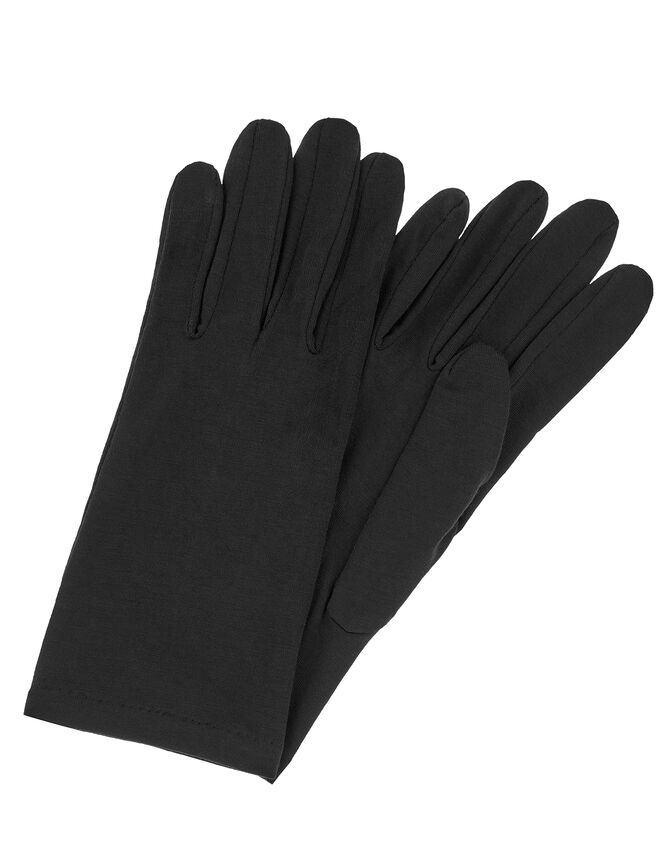 Bamboo Jersey Touch Screen Gloves, Black (BLACK), large