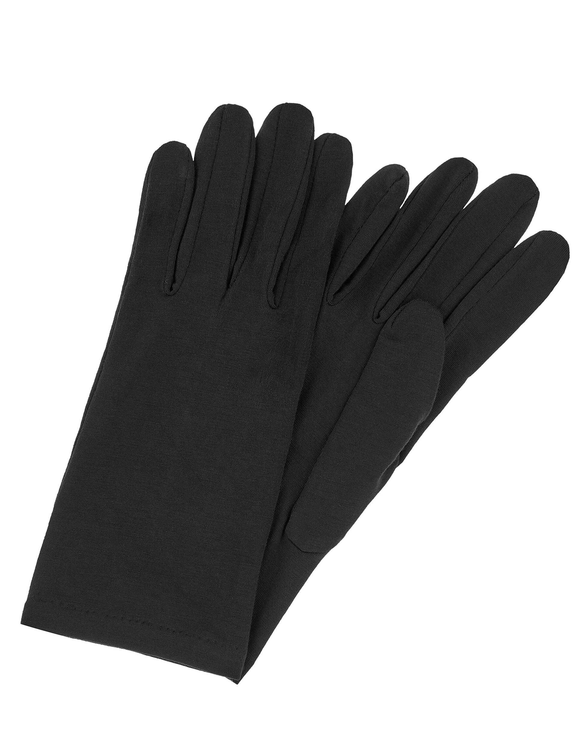 Bamboo Jersey Touch Screen Gloves, Black (BLACK), large