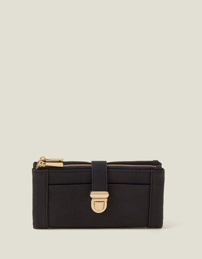 Push Lock Wallet , Black (BLACK), large