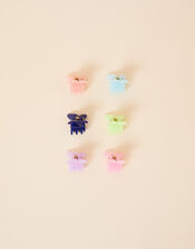 Girls Mini Butterfly Claw Clips 6 Pack, , large