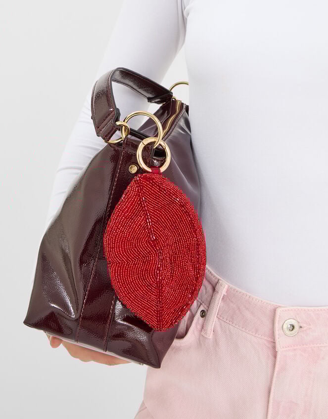 Beaded Lips Coin Purse, , large