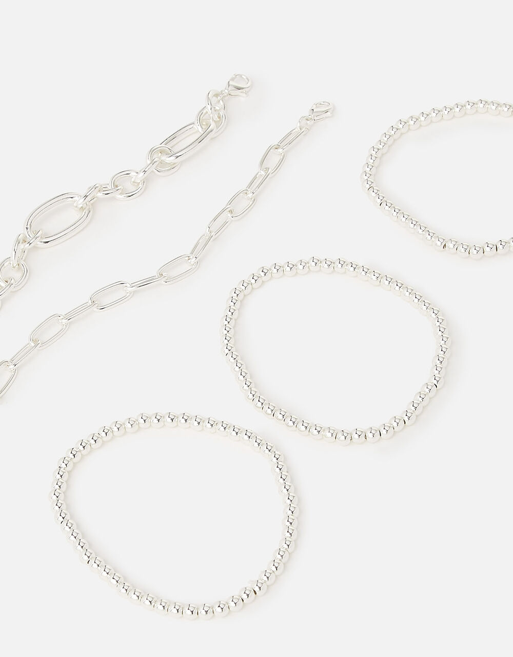 Reconnected Chain Bracelets 5 Pack Silver Bracelets Accessorize UK
