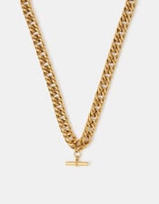 Stainless Steel Chunky T-Bar Necklace, , large