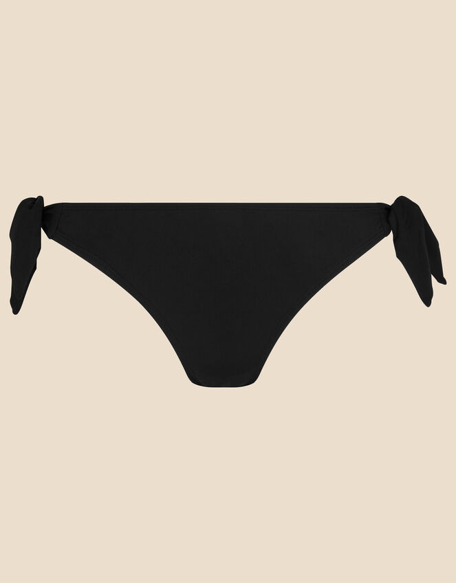 Bunny Side Tie Bikini Bottoms, Black (BLACK), large