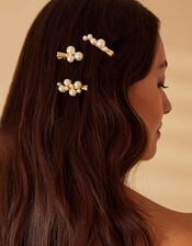 Mini Pearl Salon Clips Set of Three, , large