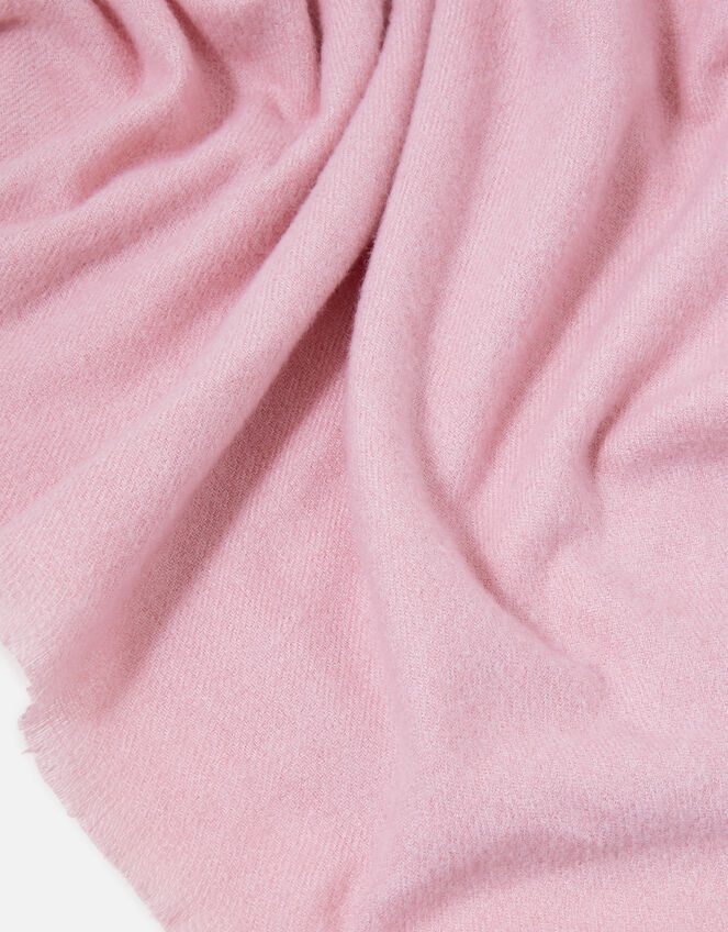 Plain Super-Soft Blanket Scarf Pink, , large