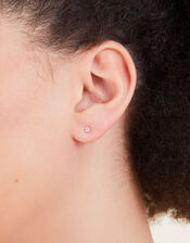 Sterling Silver Mix Stud Earrings 4 Pack, , large