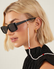 Heart Pearl Beaded Sunglasses Chain, , large