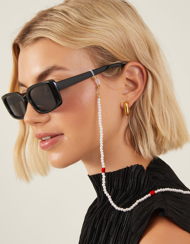 Heart Pearl Beaded Sunglasses Chain, , large