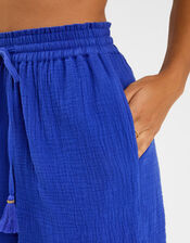 Hight Waist Beach Shorts, Blue (COBALT), large
