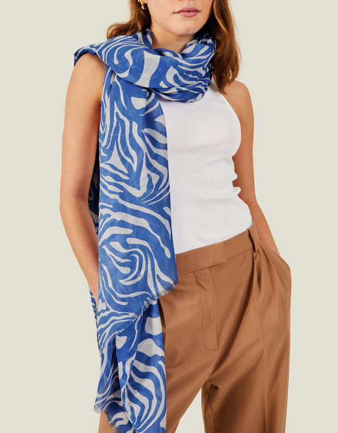 Swirl Print Scarf, , large