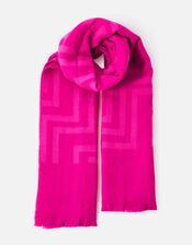 Geometric Super-Soft Blanket Scarf, Pink (PINK), large
