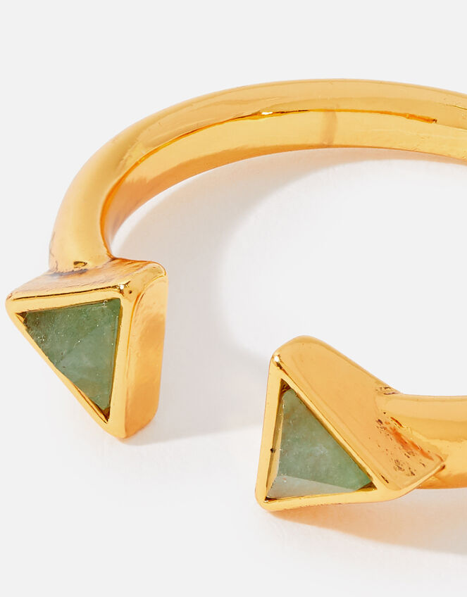 Aventurine Pyramid Ring, Green (GREEN), large