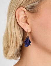 Enamel Flower Short Drop Earrings, , large