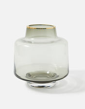 Gilded Rim Glass Vase, , large