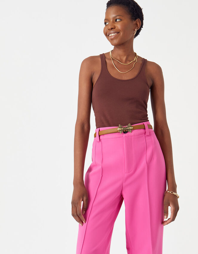 Bee Clasp Belt, Tan (TAN), large