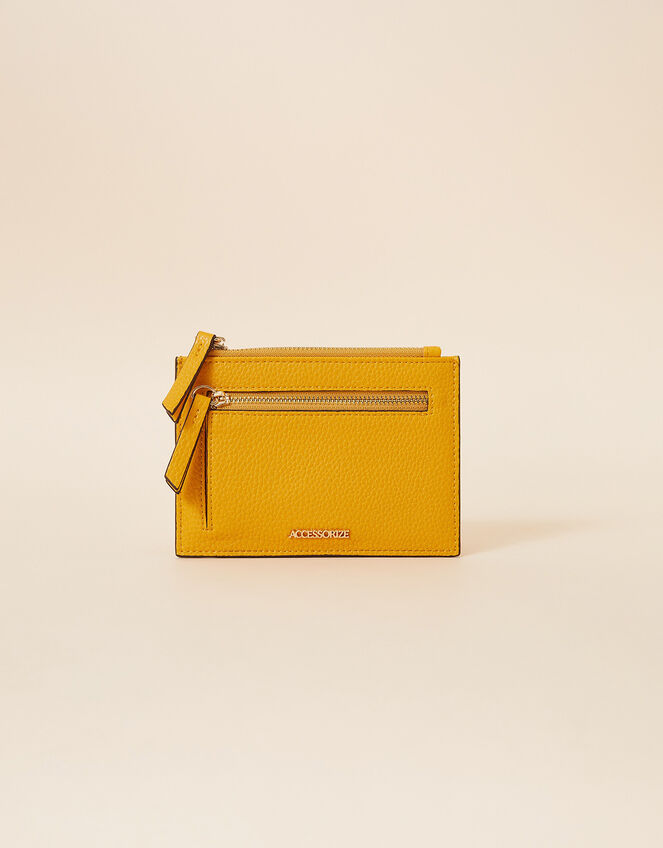 Zip Card Holder, Yellow (OCHRE), large