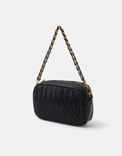 Small Ruched Crossbody Bag, Black (BLACK), large