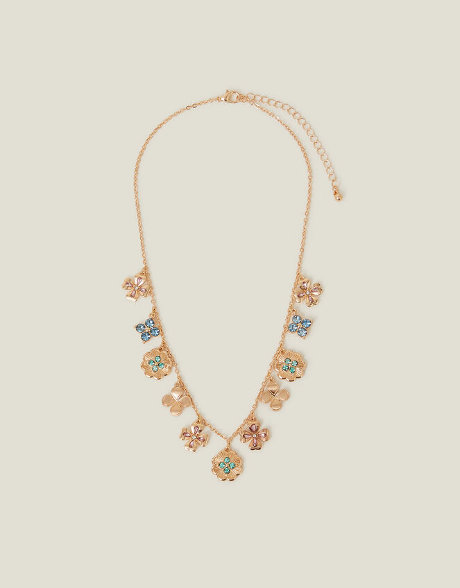 Clover Charm Necklace Gold, , large