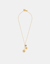14ct Gold-Plated Lariat Charm Necklace, , large