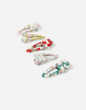 Ditsy Wrapped Hair Clip Multipack, , large