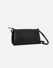 Sofia Suedette Cross Body Bag, Black (BLACK), large