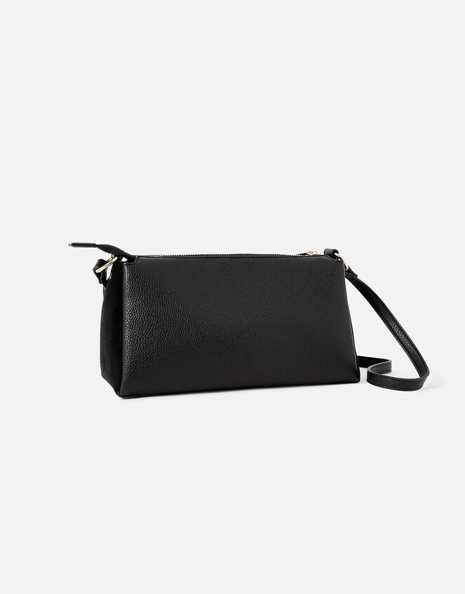 Sofia Suedette Cross Body Bag, Black (BLACK), large