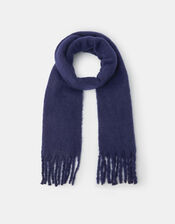 Super Soft Plain Scarf, Blue (NAVY), large