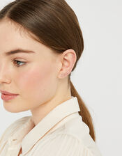 Rose Gold-Plated Floral Ear Crawlers, , large