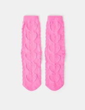Heart Cable Knit Socks, , large