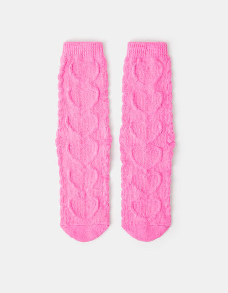 Heart Cable Knit Socks, , large