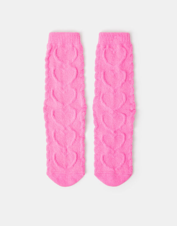 Heart Cable Knit Socks, , large
