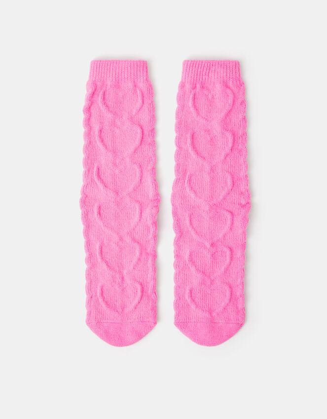 Heart Cable Knit Socks, , large