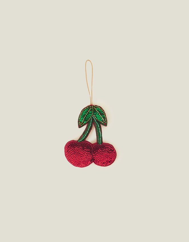 Embellished Cherries Hanging Decoration, , large