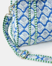 Small Dandelion Print Quilted Tote Bag, , large