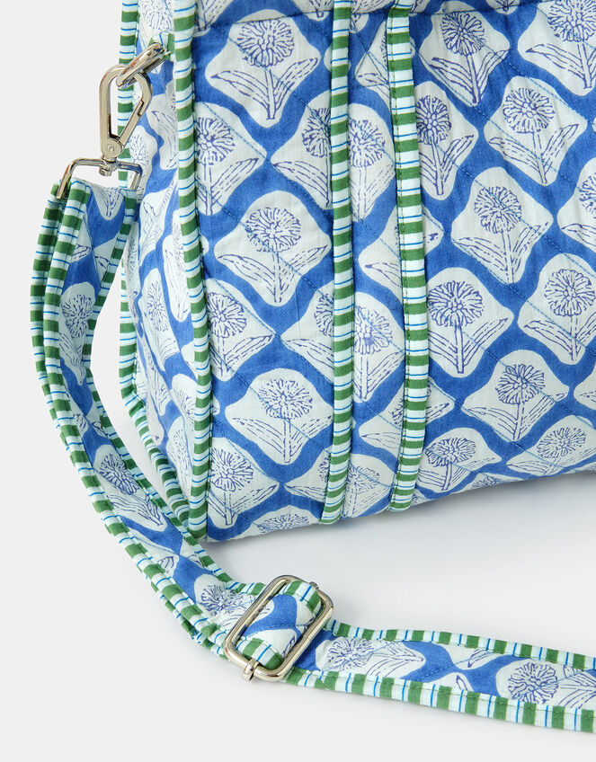 Small Dandelion Print Quilted Tote Bag, , large