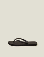 Embellished Flip Flops, Black (BLACK), large