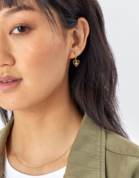 Gold-Plated Power Stone Rose Quartz Earrings, , large