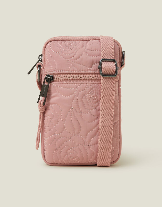 Quilted Nylon Phone Bag, , large
