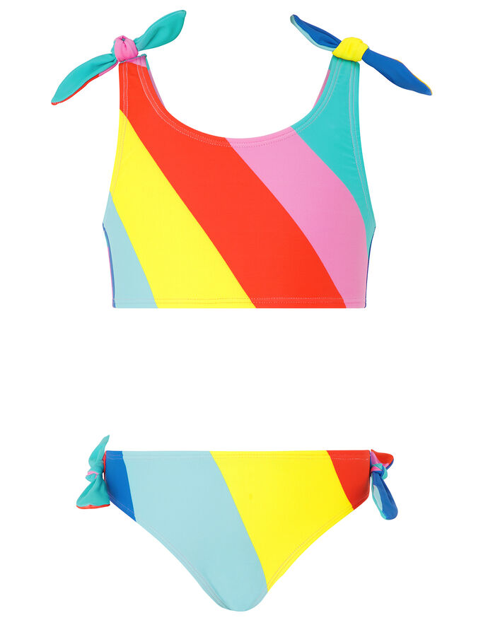 Rainbow Stripe Bikini Multi | Swimsuits and swimming costumes ...